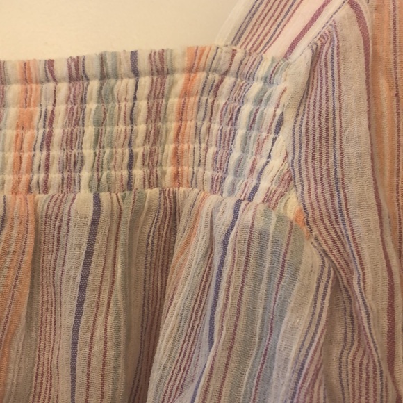 SQUARE NECK MULTI STRIPE TOP - Picture 4 of 4